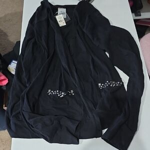 VS Pink Jeweled Cardigan Nwt Large